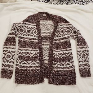 Garage Long Sleeve Knit Cardigan Sweater